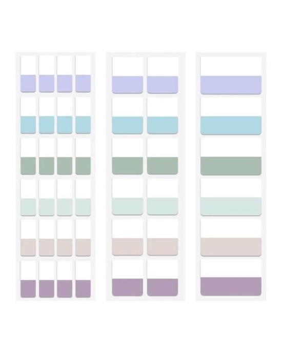 Morandi Index Tabs Sticky Notes - Aesthetic Write-On Labels for Students, Color-Coded Organization, High-Value Design