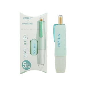 Stylish Push-Button Glue Dots | Refillable Double-Sided Tape | Portable Correction Tape Style Adhesive for Students