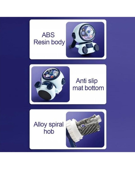 1/5PCS Creative Astronaut Pencil Sharpener Third Gear Adjustable Pencil Sharpener Hand-cranked Automatically Pencil Sharpener