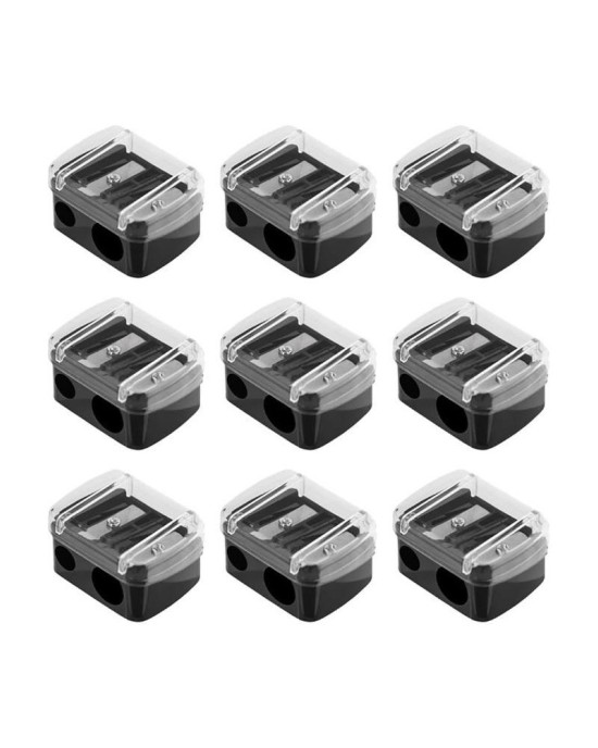 1/5/9pcs Pencil Sharpeners, Pencil Sharpener Manual Double Holes Pencil Sharpener with Lid,Colored Pencil Sharpener