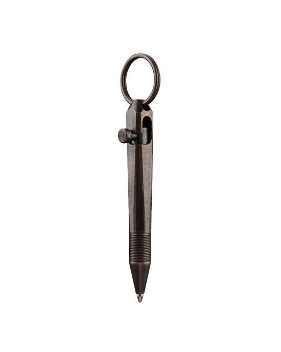 Mini Brass Keychain Pen - Portable Pocket Ballpoint for Travel & Gifting