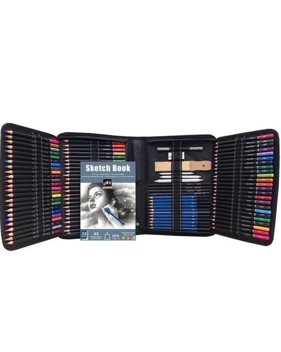 145-Piece Colored Pencil Set for Art Drawing & Sketching