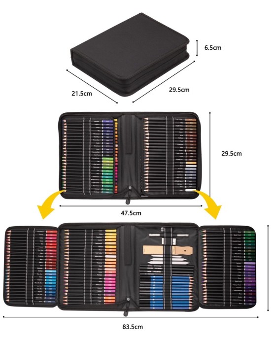 145-Piece Colored Pencil Set for Art Drawing & Sketching