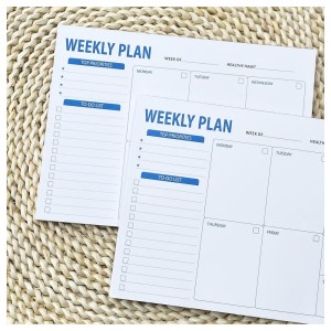 Daily Planner Notepad with Tear-Off Pages | Weekly & Monthly Layouts for Office, School & Memos
