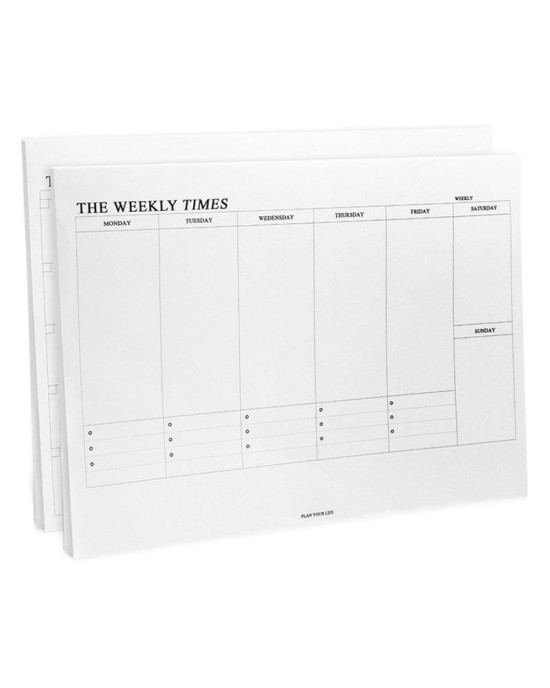 Weekly Planner Notepad with Tear-Off Pages | Dated Agenda & To-Do List for Office & School