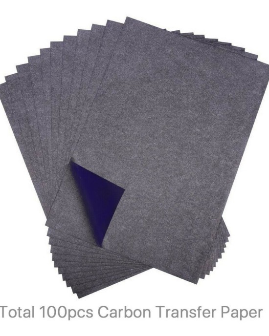 100 Sheets Carbon Transfer A4 Graphite Paper Tracing Drawing Canvas Art Wood DIY