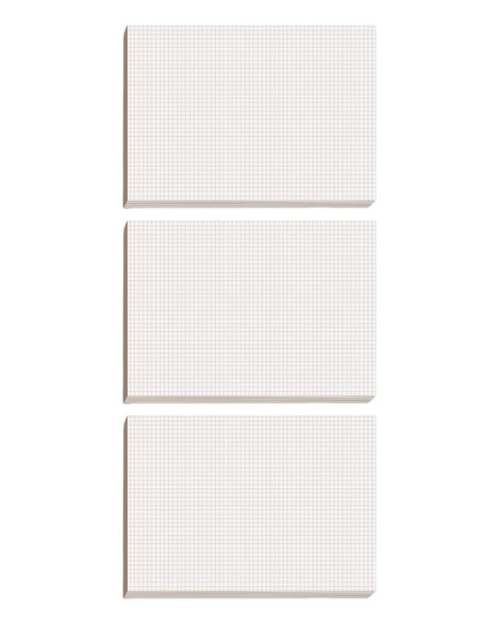 3 Pcs Draft Paper Square Writing Pads Blank Graphing Pad Calculation Pad