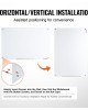 36x24 Inch Magnetic Glass Whiteboard - Frameless Dry Erase Board with Marker Tray for Office, Home & School
