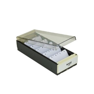 Large Capacity Clear Business Card Holder with Index Cards - Holds Up to 700 Cards