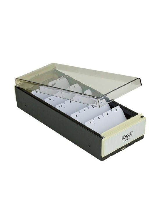 Large Capacity Clear Business Card Holder with Index Cards - Holds Up to 700 Cards