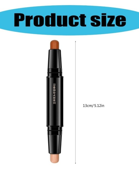 2 In 1 Contours Highlighter Stick Long Lasting Creamy Formula Face Sculpting Travel Friendly