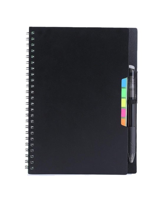 A5 Reusable Smart Notebook - Spiral Bound Erasable Memo Pad with Waterproof Rock Paper